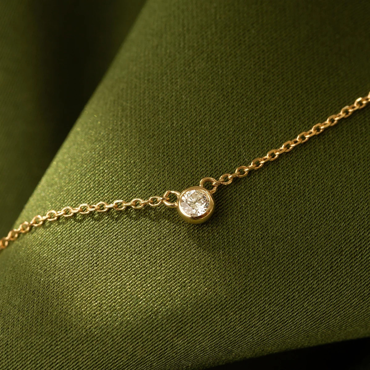 Mini Diamond Bezel Necklace | AUrate New York