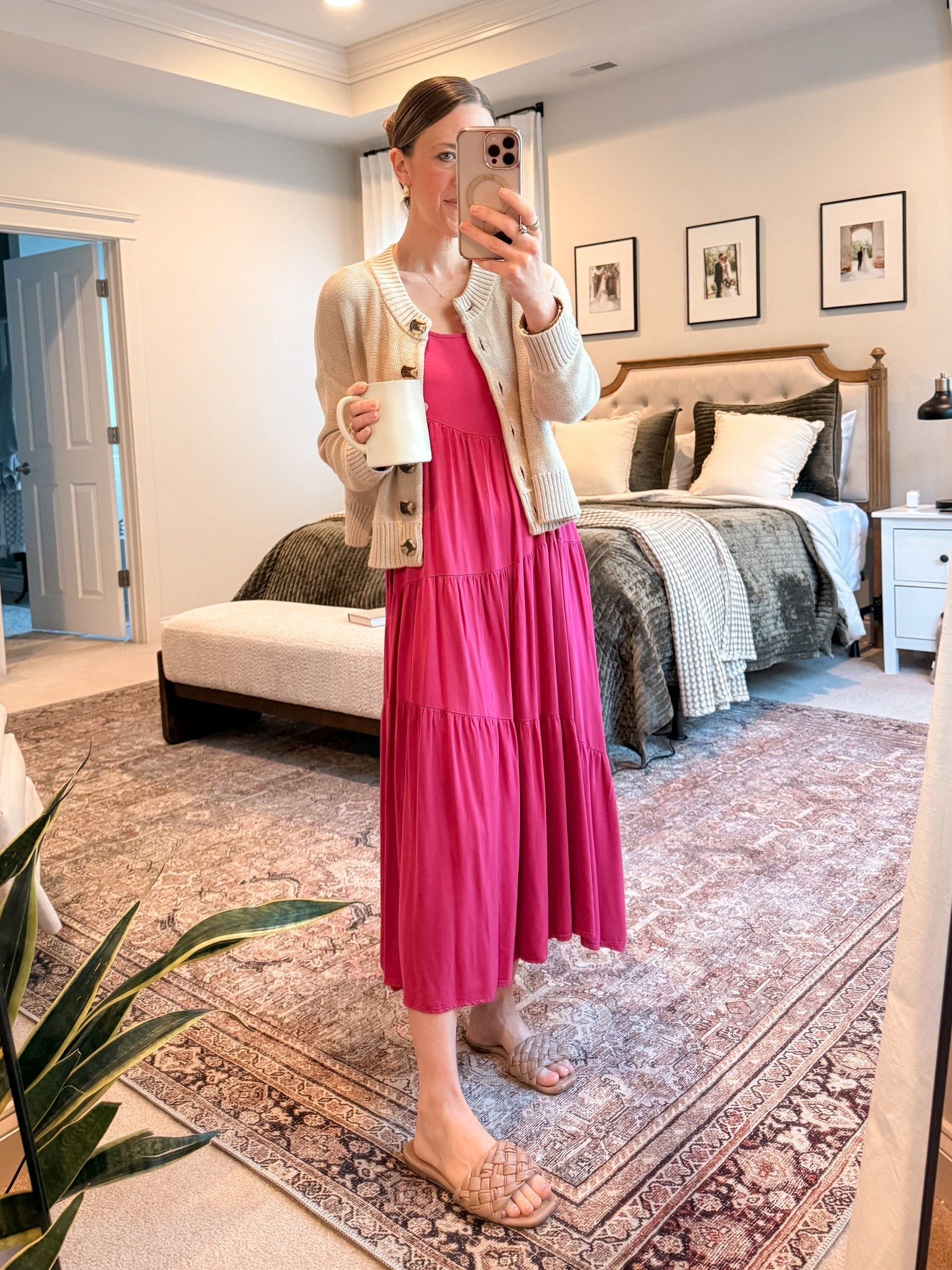 Spring to summer dress outfit

An easy Amazon midi dress + the viral Quince cardigan I own in two colors.

This is one of those throw-on-and-go outfits that works for so many occasions:

• Beach vacation outfit
• Summer date night
• Casual work environment
• Sunday brunch
• Travel outfit

Details:
• Amazon tiered midi dress
• Quince cardigan (size XS) — I have it in 2 colors
Use code INFG-26LINENANDLIGHTCO10
• Neutral woven slides

#LTKSeasonal #LTKWorkwear #LTKootd