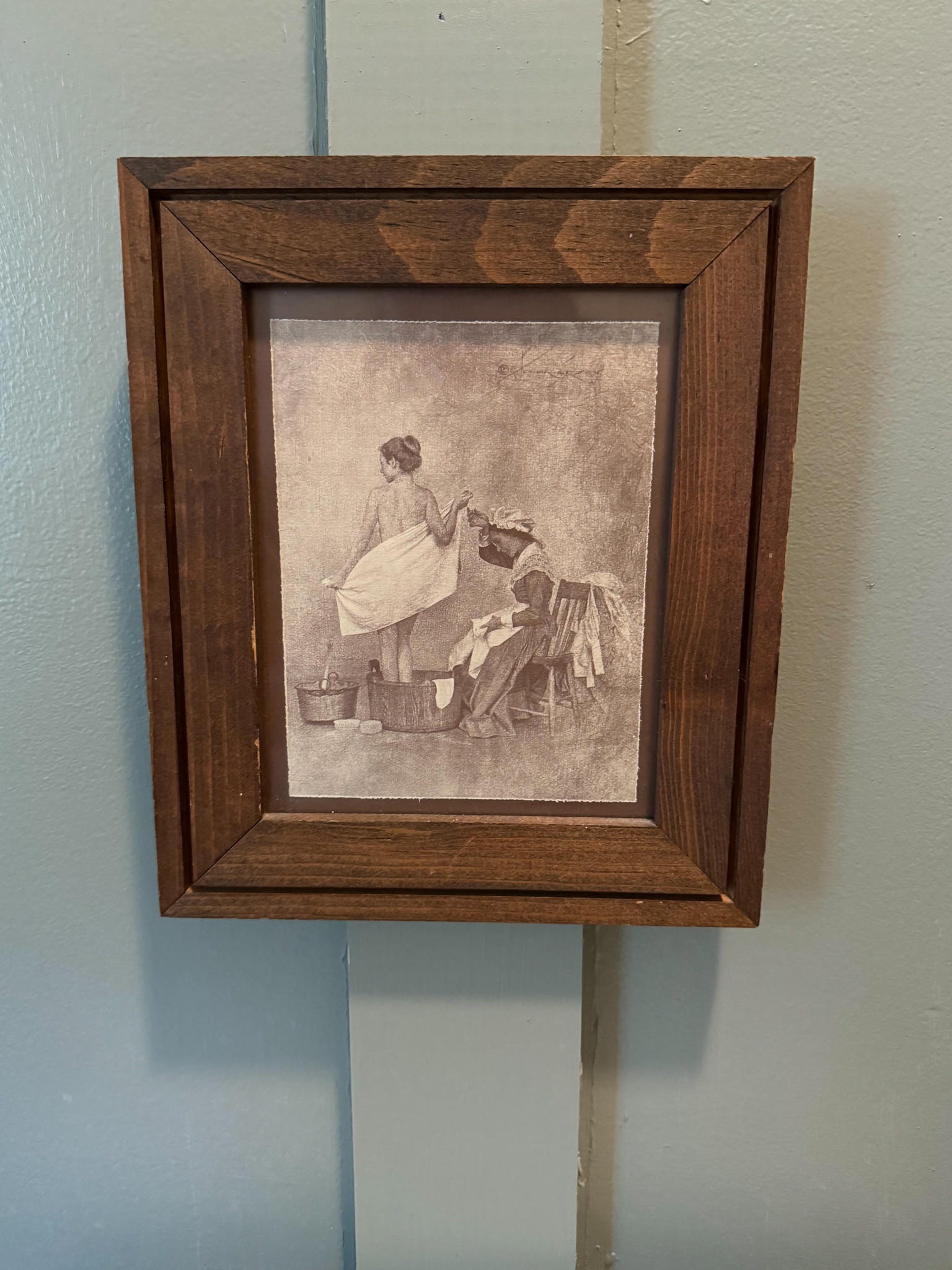 Vintage art cottage bathroom R. Hendrickson 

#LTKHome #LTKFindsUnder50