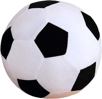Fluffy Stuffed Toy Soccer Ball Plush Pillow Soft Durable Stuff Soccerball Gift for Kids Boy Baby ... | Amazon (US)