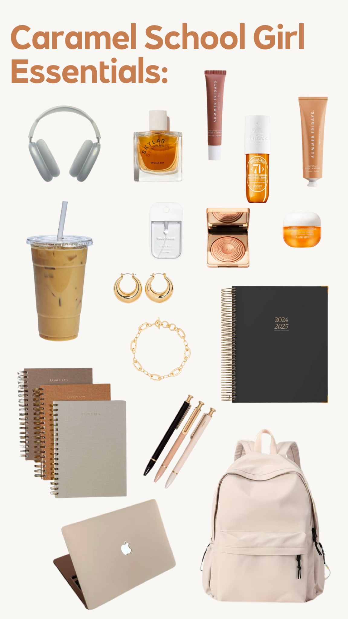 Caramel school girl essentials 