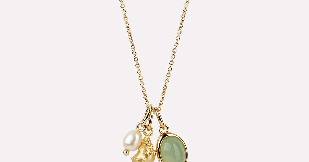 Gold Charm Necklace - Ocean | Ana Luisa