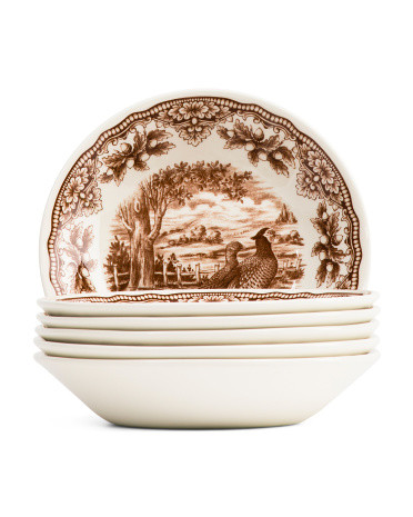 6pk Pheasant Design Cereal Bowls | TJ Maxx