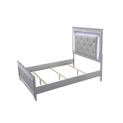 Modern LED Faux Leather Upholstery Panel Bed | Wayfair North America