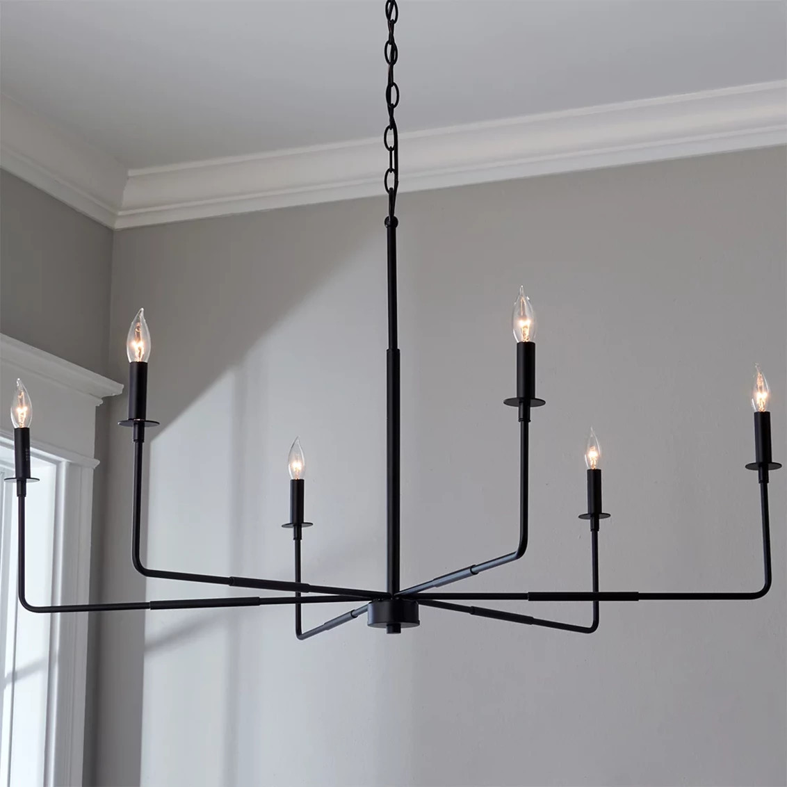 Elongated Spoke Chandelier | Shades of Light
