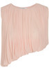 Chelly gathered asymmetric tissue jersey cropped top | Harvey Nichols