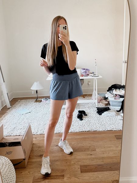 Everyday mom outfit athletic shorts and cropped tshirt. Cloud sneakers neutral white cream. Cute shorts outfit styled by BarbiGia 


#LTKsalealert #LTKfindsunder50 #LTKfitness