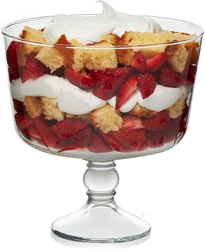Libbey Selene Footed Glass Trifle Bowl, 9-inch | Amazon (US)