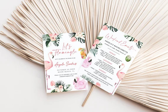 Flamingo Bachelorette Itinerary Template Let's Flamingle | Etsy | Etsy (US)