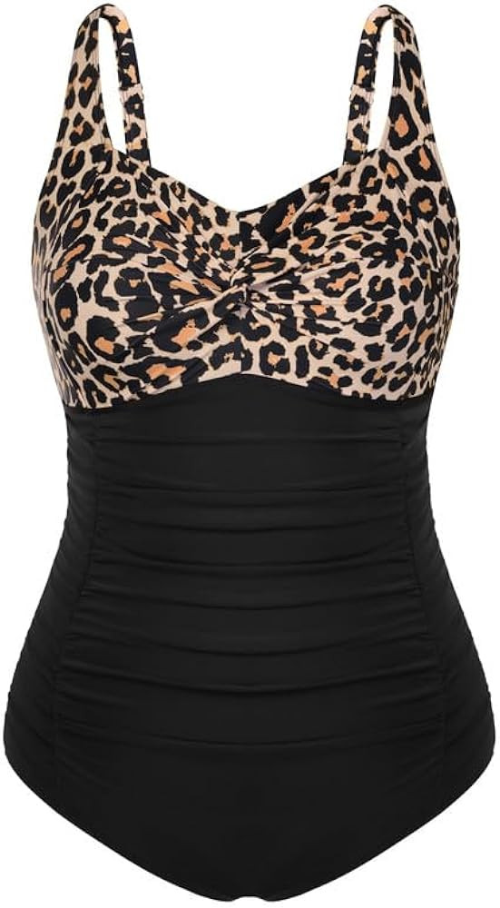 Hanna Nikole Damen Gro\u00dfe Gr\u00f6\u00dfen Einteiliger Badeanzug Bauchweg Bademode Swimsuit V... | Amazon (DE)