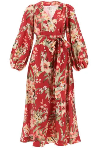 ZIMMERMANN Lexi Wrap dress with floral pattern | Residenza725 US
