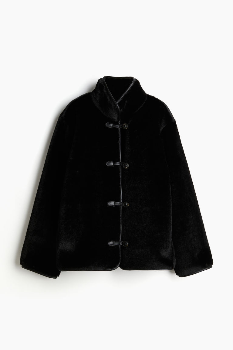 H & M - Fluffy Jacket - Black | H&M (US + CA)