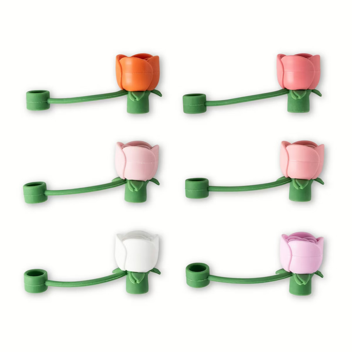 Manna Set of 6 Rose Bouquet Straw Toppers | Target