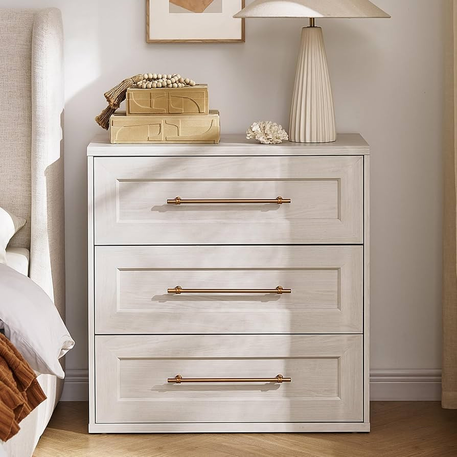 mopio Blake 3 Drawer Dresser for Bedroom, Chest of Drawers, Wood Dresser Organizer, Modern Farmho... | Amazon (US)