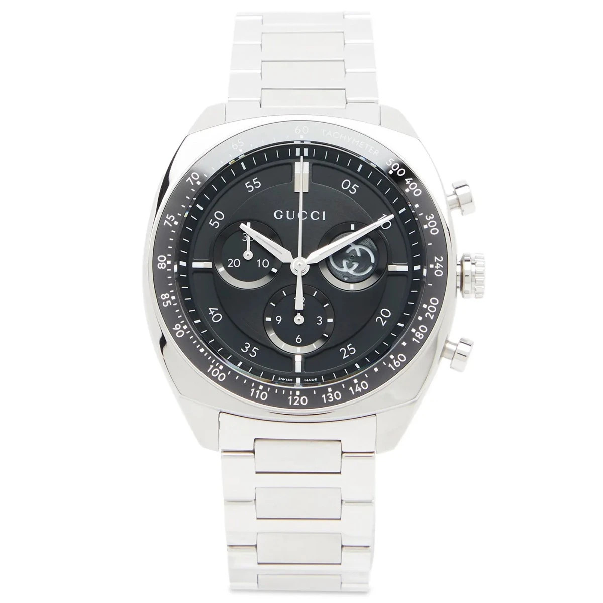 Gucci Men's G-Timeless Watch 40mm in Silver/Black | END. Clothing