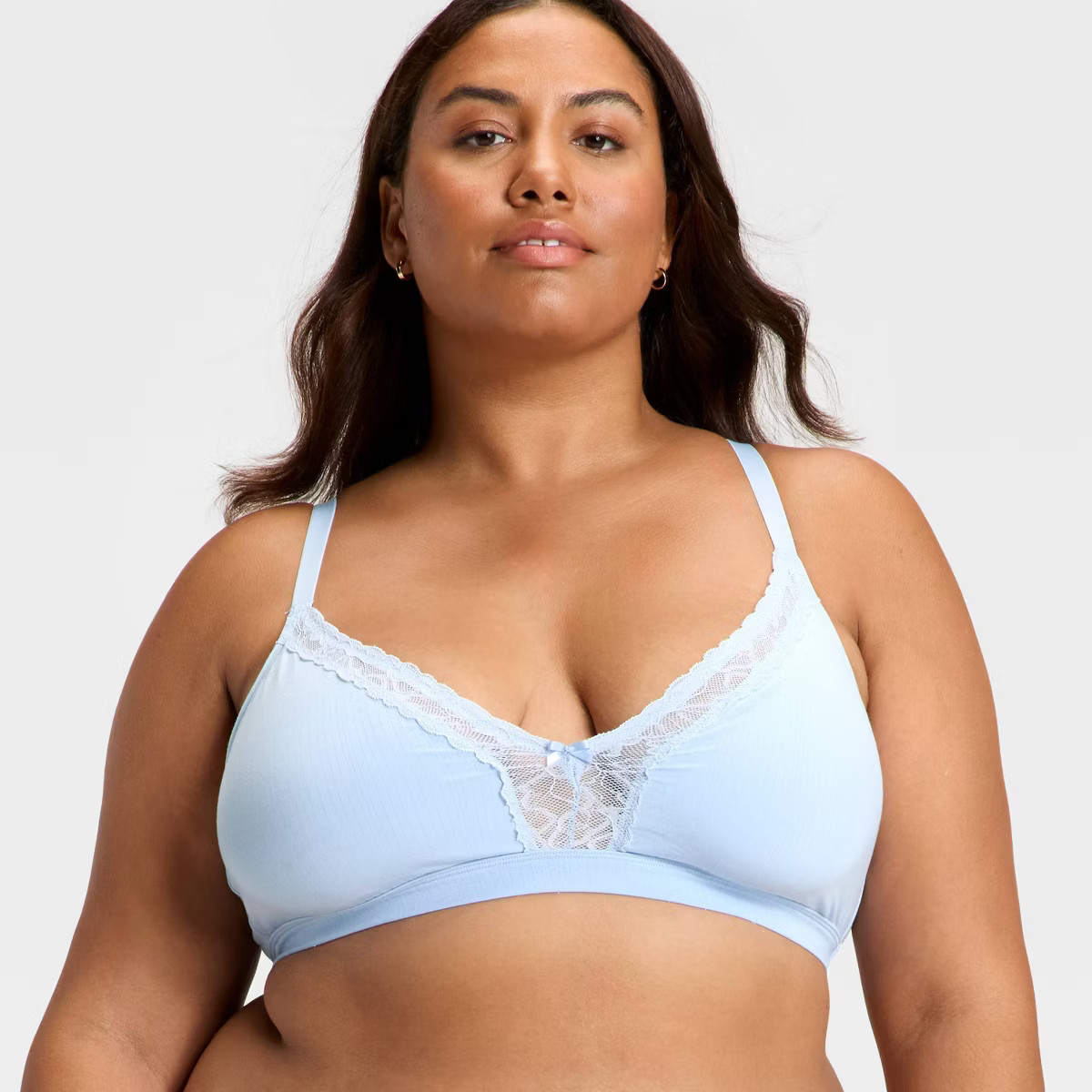 Women's Modal Blend Unlined Triangle Bralette with Lace - Auden™ | Target