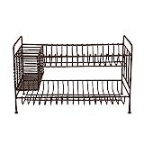 2-Tier Metal Dish Rack with Utensil Compartment | Amazon (US)