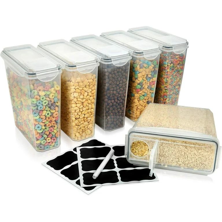 Simpli-Magic Cereal Container Storage Set for Pantry & Kitchen Organization, 6-Pack | Walmart (US)