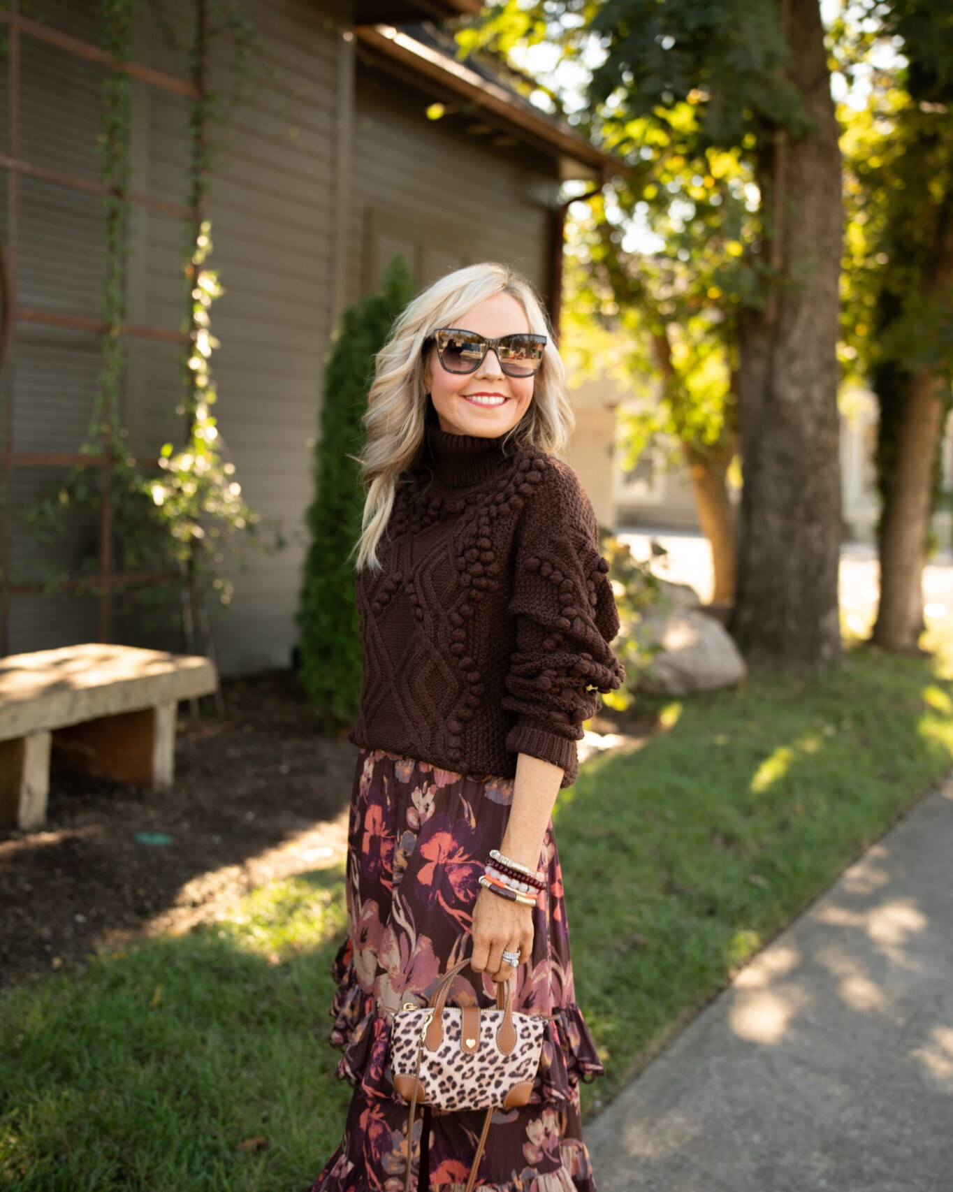 what to wear for thanksgiving… chocolate brown and pink edition!! wearing XS in turtleneck sweater and long length maxi skirt || 

#LTKStyleTip #LTKOver40 #LTKHoliday
