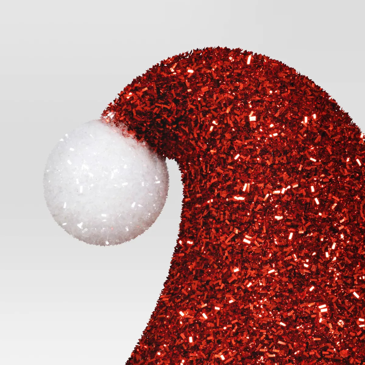 10" Tinsel Santa Hat Christmas Tree Topper Red/White - Wondershop™: Traditional Indoor Decor, 1... | Target