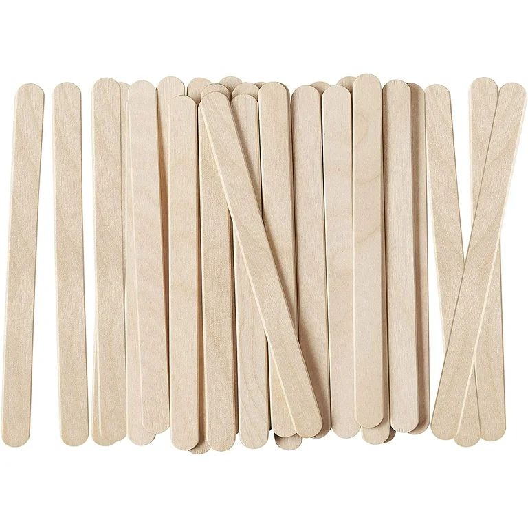 Comfy Package 4.5” Popsicle Stick Set Multipurpose Wooden Sticks for Crafts, 200-Pack | Walmart (US)