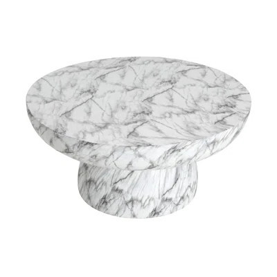 Faux Marble Coffee Table, MGO Indoor Outdoor Coffee Table with Durable Magnesium Oxide Construction, No Assembly Required Modern Coffee Table for Livi | Wayfair North America