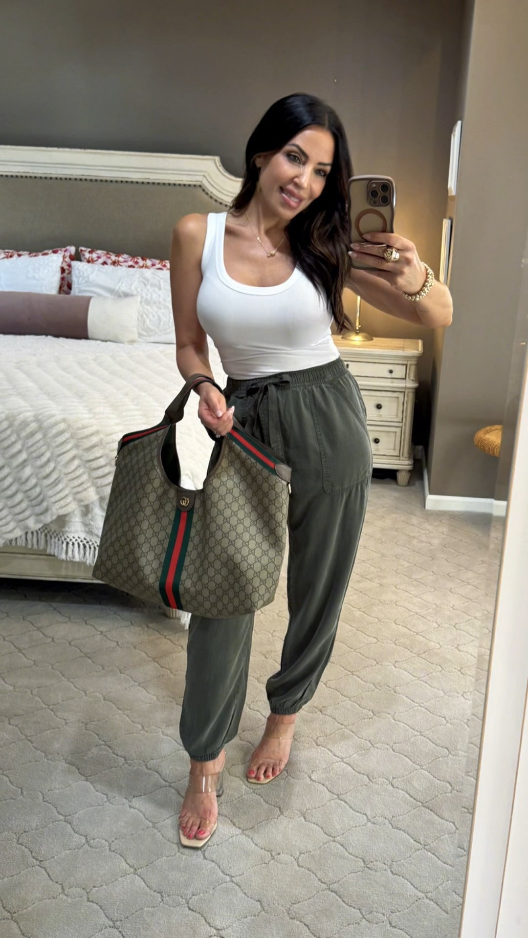 Mixing high and low fashion is my absolute favorite way to build an outfit! ✨
I am completely obsessed with this ribbed tank from Oak and Fort—it’s a new brand for me, and their elevated basics are beautifully made and built to last. I paired it with these ultra-comfy Walmart pants and simple sandals, then brought the whole look together with a classic luxury Gucci bag to instantly elevate the vibe.
Pro tip: Investing in high-quality basics and timeless accessories makes even your most budget-friendly pieces look like a million bucks. 

#HighLowFashion #OOTD #OakAndFort #WalmartFinds