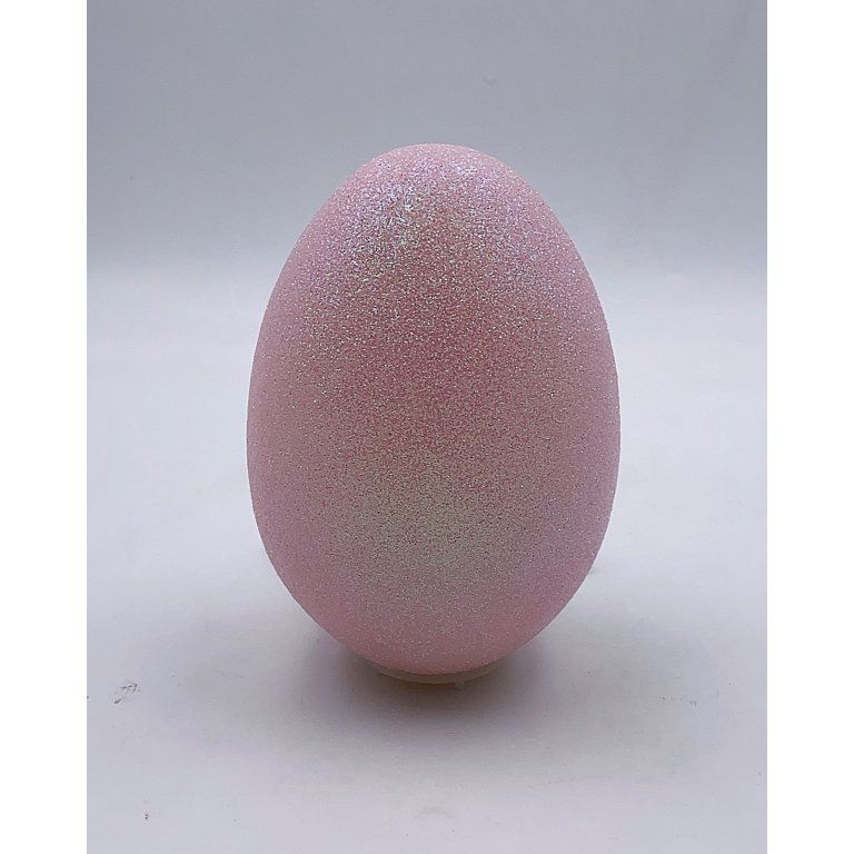 Way To Celebrate Easter 5-inch Height Pink Glitter Plastic Egg Indoor Decor | Walmart (US)