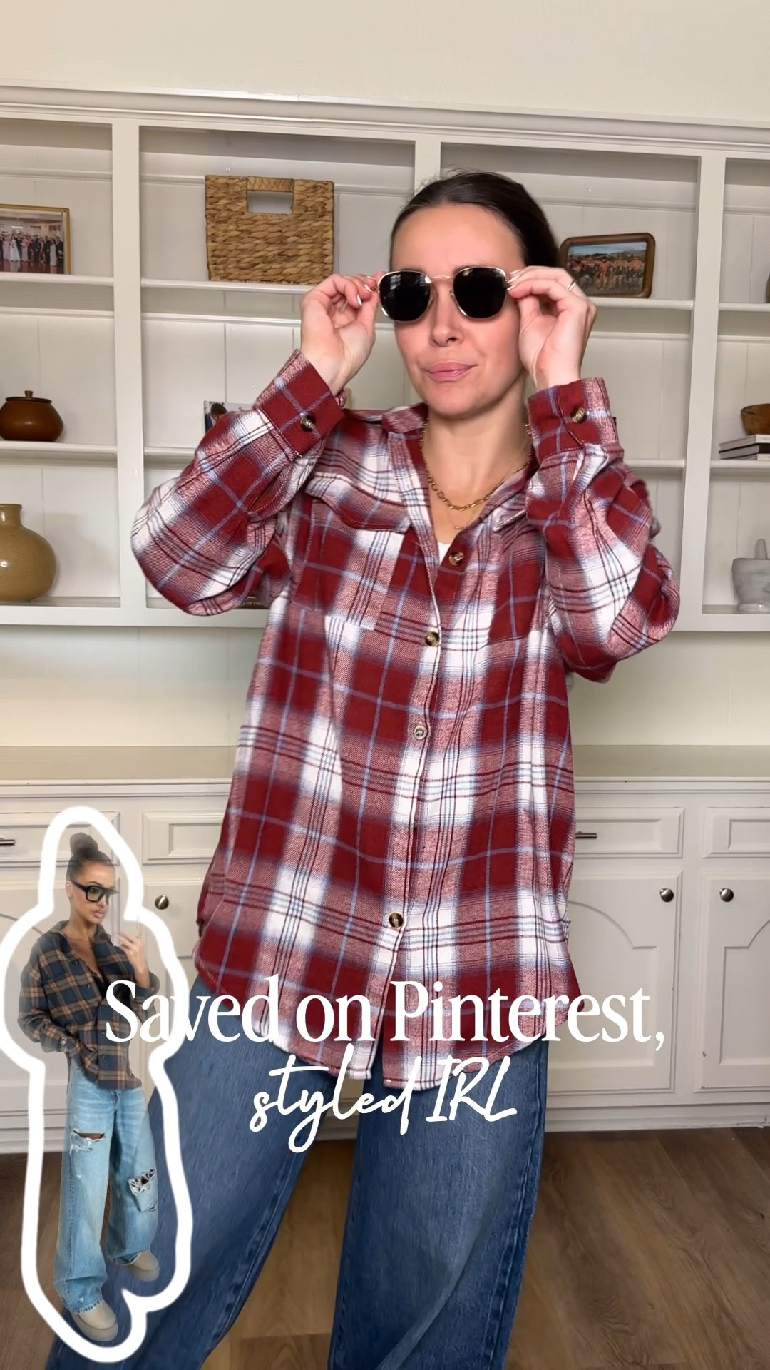 Saved on Pinterest, styled IRL
Oversized plaid. Oversized denim.
Pinterest aesthetic, but make it mom-life approved.

Easy layers, relaxed denim, and nothing that restricts bending, chasing, or snack duty.
Proof that Pinterest outfits do work in real life—especially for moms.

Save this for outfit inspo 🤍
Follow for weekly Pinterest outfits styled for real mom life.

#LTKSaleAlert #LTKgrwm #LTKootd