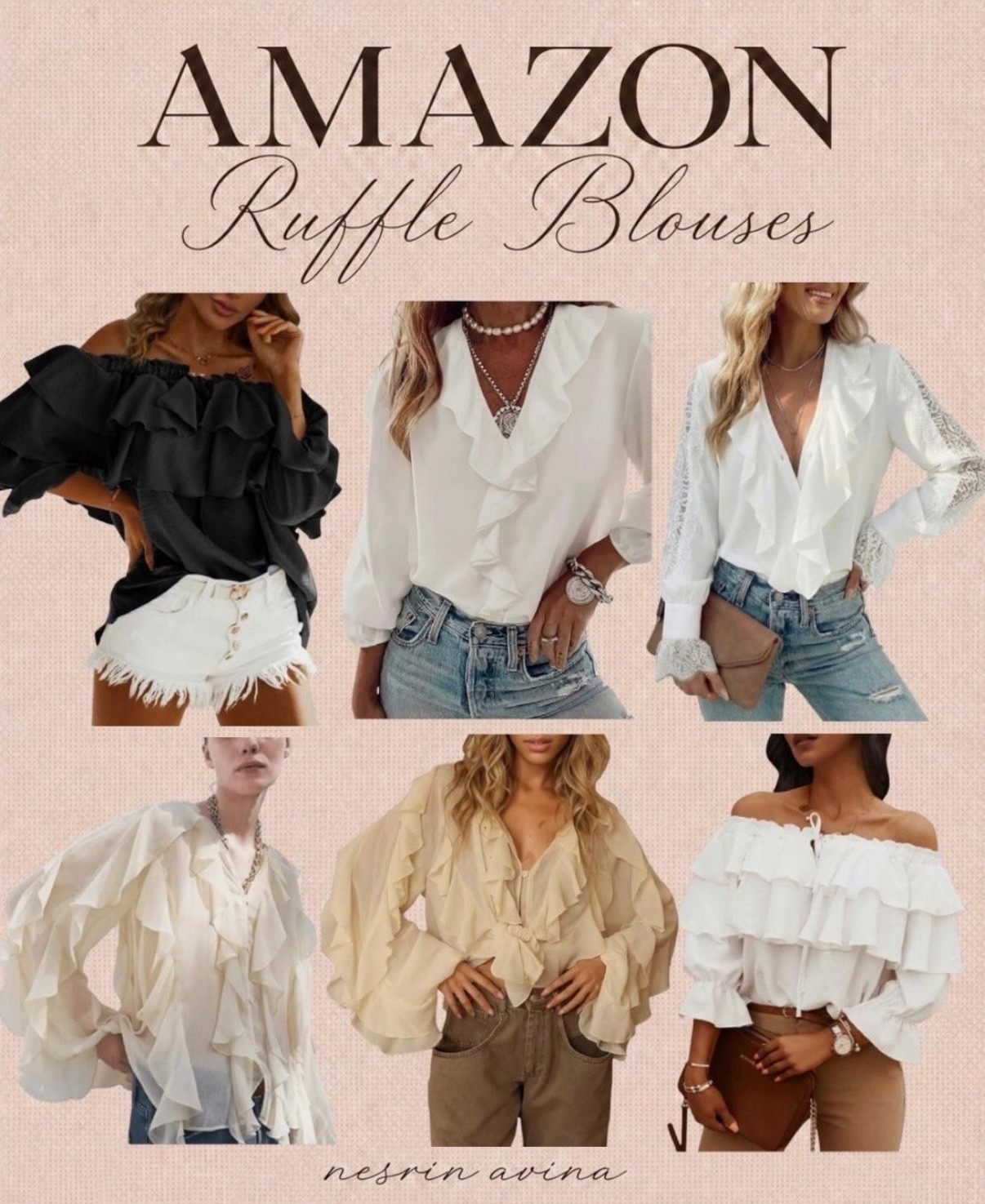 ruffle tops
riffle blouses
ruffle shirt