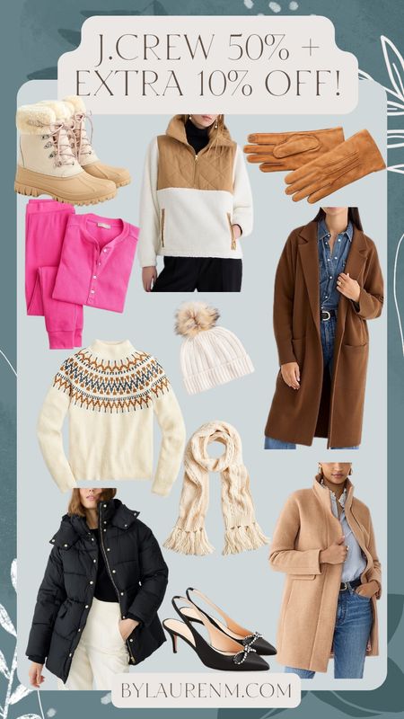 J.Crew Black Friday cyber Monday sale! 50% off + an additional 10% off! @jcrew sale. Gifts for her. Sweaters, cashmere scarf, winter hat, winter coats, winter boots, holiday heel, pajama set. 

#LTKCyberweek #LTKGiftGuide #LTKsalealert