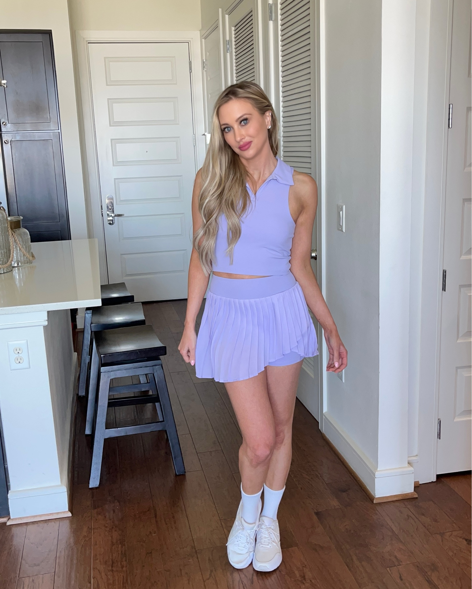 Athletic matching top and skirt sets from Amazon 

