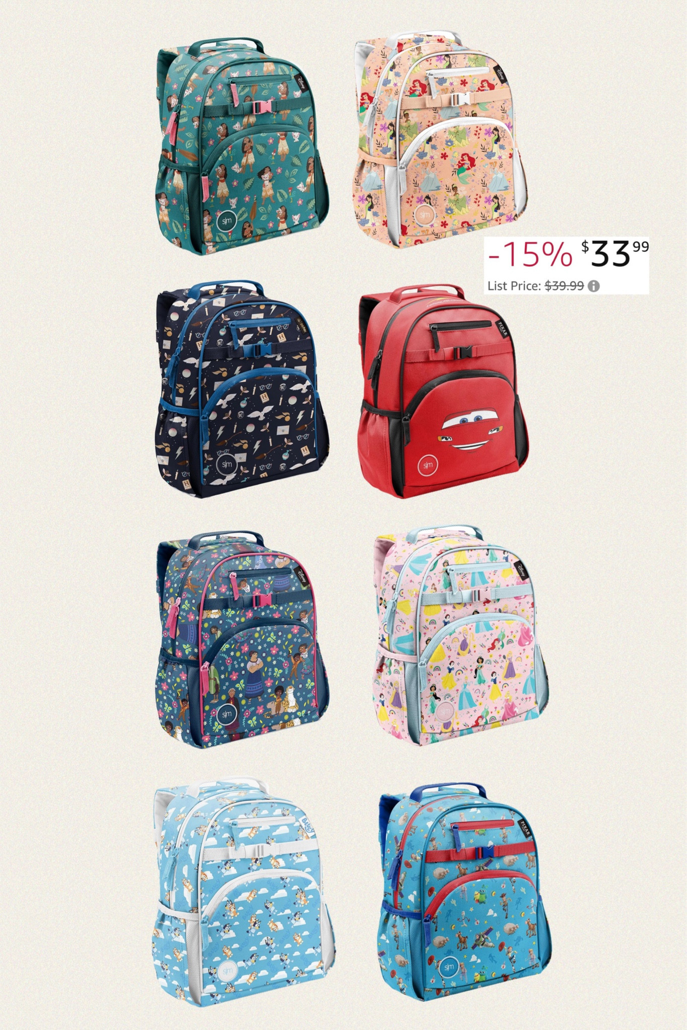 Simple Modern Disney Toddler Backpack for School Girls and Boys | Kindergarten Elementary Kids Backpack | Fletcher Collection | Kids - Medium (15" tall) | Princess
| Bluey | Cars | Toys Story | Harry Potter on sale!! Back to school. School backpack. 

#LTKKids #LTKSaleAlert #LTKBacktoSchool