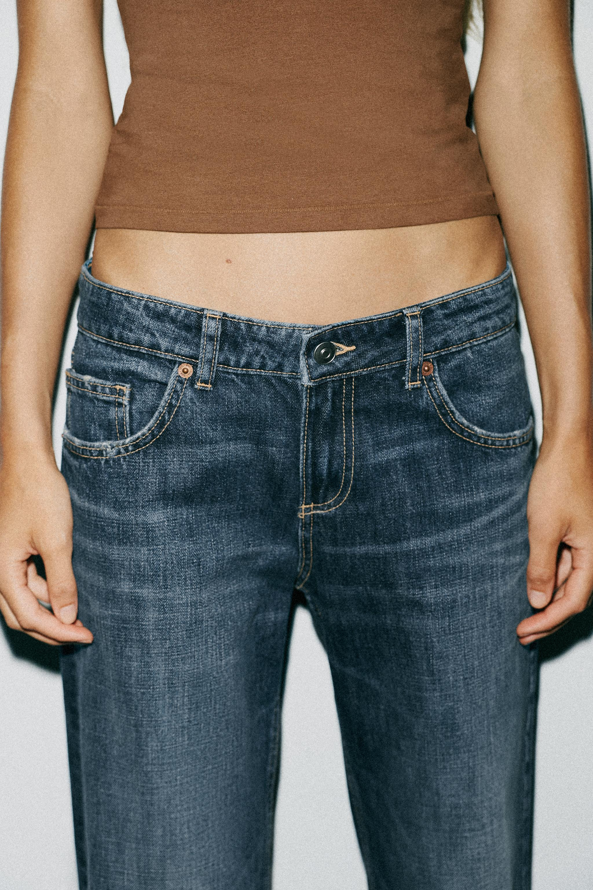 TRF LOW-RISE WIDE-LEG JEANS | Zara UK