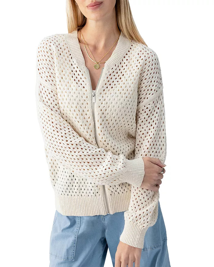 Open Knit Bomber Jacket | Bloomingdale's (US)