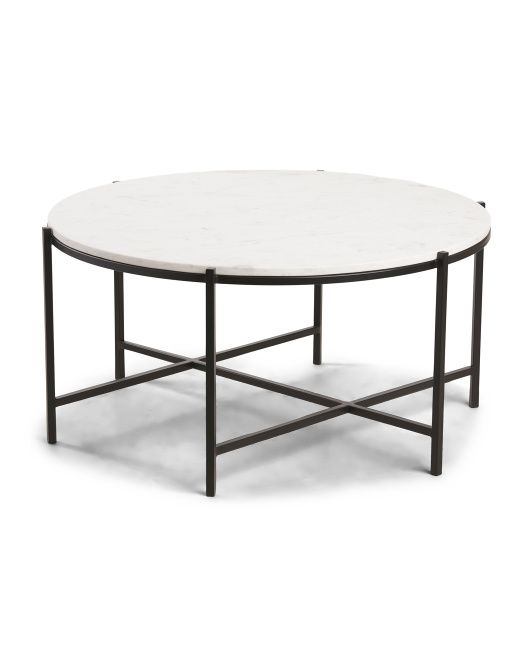 34in Marble Top Coffee Table | TJ Maxx
