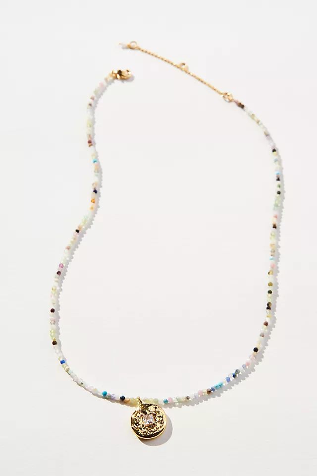 Demi-Fine Beaded Semi-Precious Stone Necklace | Anthropologie (US)