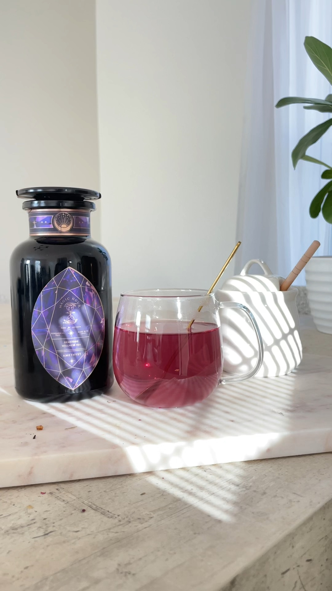 Strawberry passion fruit tea served in the cutest clear tea pot and mug!! 

#LTKhome #LTKGiftGuide