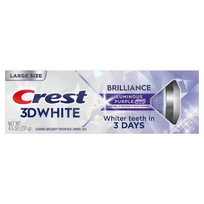Crest 3D White Brilliance Luminous Purple Toothpaste - 4.6oz | Target