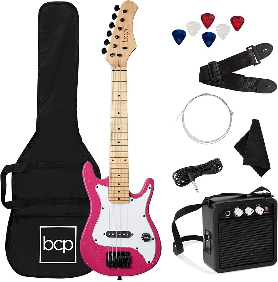 Best Choice Products 30in Kids Electric Guitar Beginner Starter Kit w/ 5W Amplifier, Strap, Gig B... | Amazon (US)