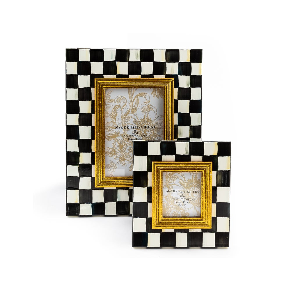 Courtly Check Enamel Frames, Set of 2 | MacKenzie-Childs
