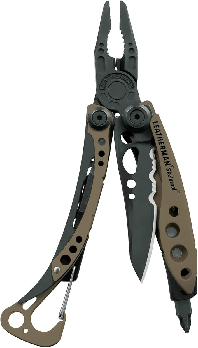 LEATHERMAN, Skeletool Lightweight Multitool with Combo Knife and Bottle Opener, Coyote Tan | Amazon (US)