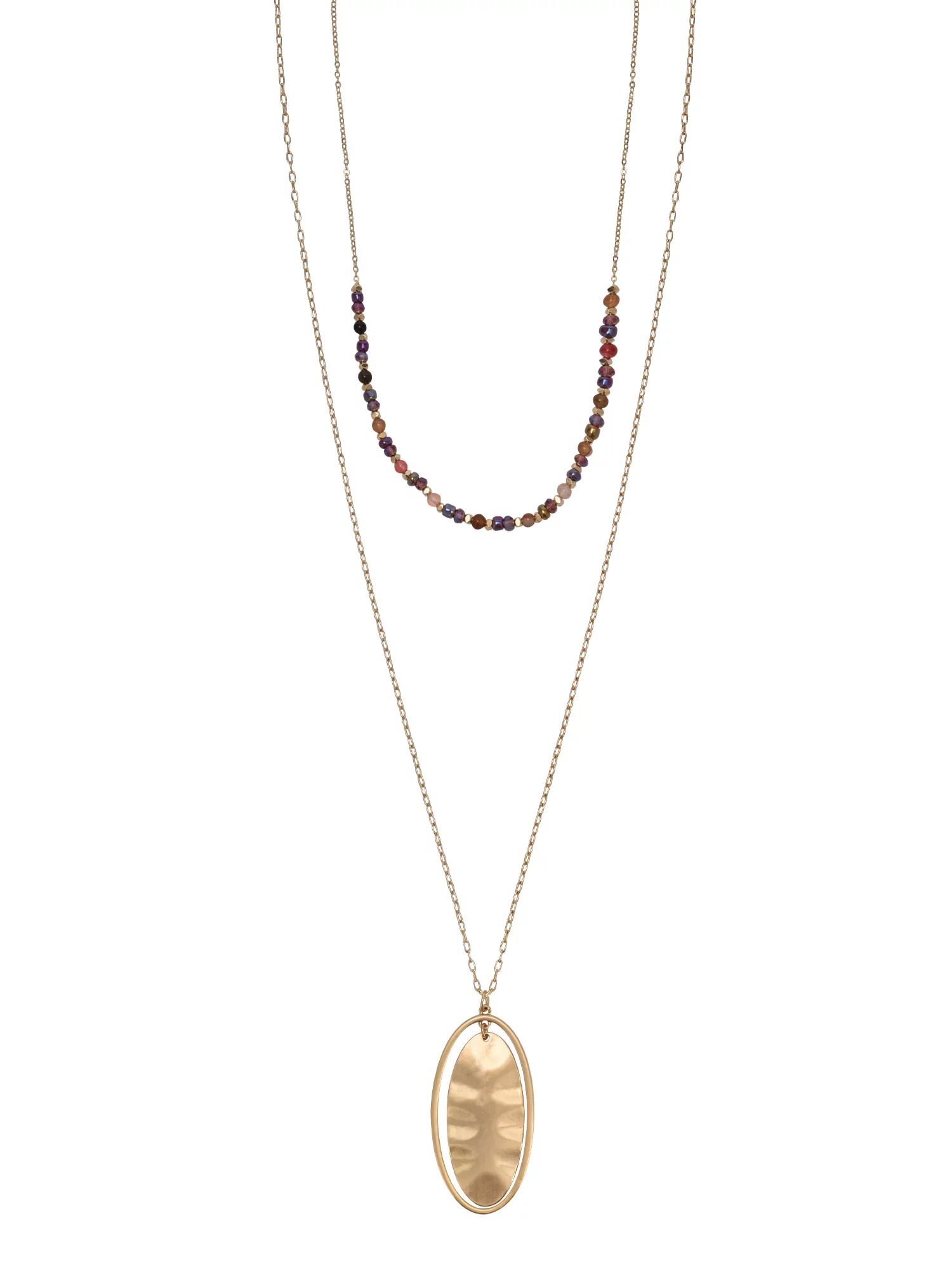 The Pioneer Woman - Women's Jewelry, Soft Gold-tone Duo Beaded Necklace Set | Walmart (US)