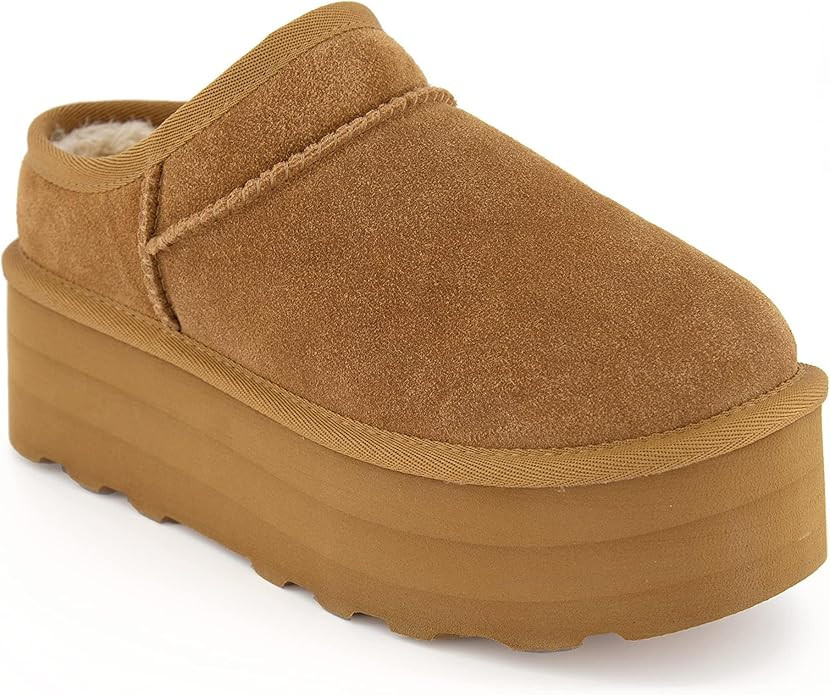 DLEEJYA Platform Boots for Women Ultra Mini Ankle Boots Huggy Cozy Slippers with Fur Interior Wom... | Amazon (US)