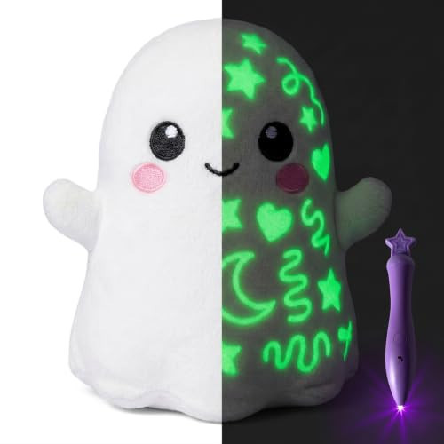 Glow In The Dark Stuffed Animals with Light Pen to Draw for Kids, Ghost | Amazon (US)