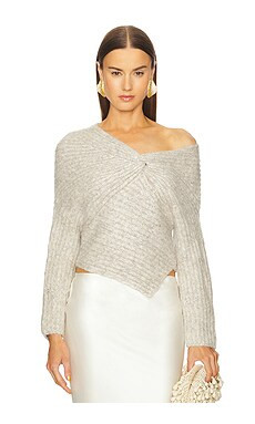 Cult Gaia Lea Knit Top in Fog from Revolve.com | Revolve Clothing (Global)