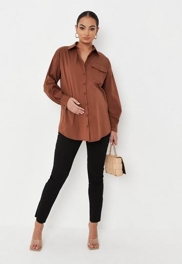 Missguided - Black Raw Hem Straight Leg Over Bump Maternity Jeans | Missguided (US & CA)