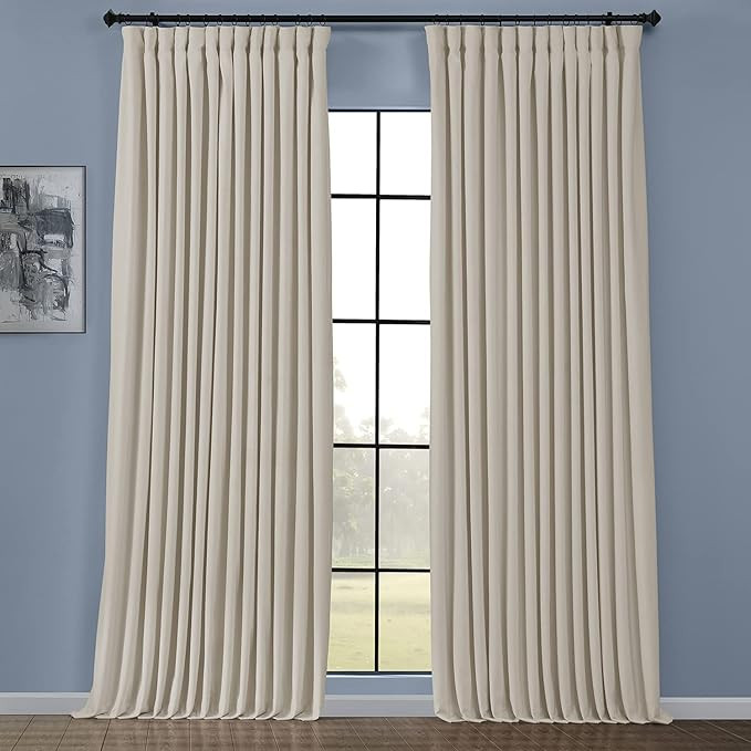 HPD Half Price Drapes Extrawide Heritage Plush Velvet Curtains for Bedroom 100 X 96 (1 Panel), VP... | Amazon (US)