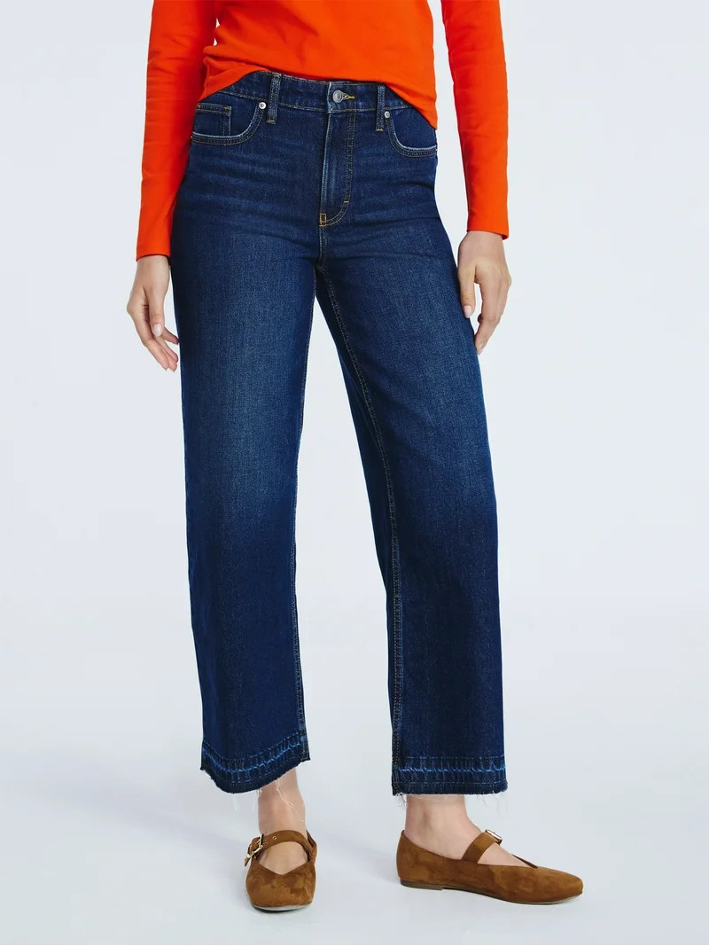 Free Assembly Women's Mid Rise Ankle Length Slim Jeans, 27" Inseam, Sizes 0-18 - Walmart.com | Walmart (US)