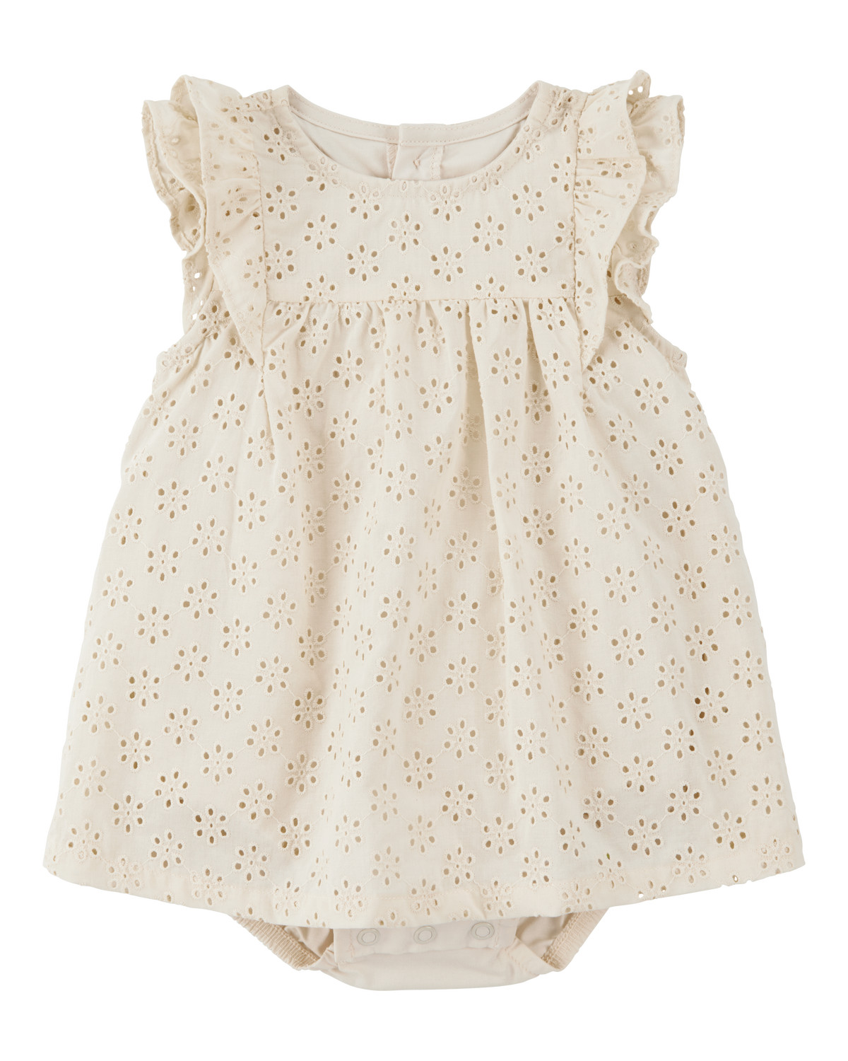 Baby Solid Cotton Dress - Cream - Carter's | Carter's | Carter's Inc
